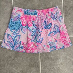 Lilly Pulitzer Pink and Blue Athletic Skort Girls Size Medium